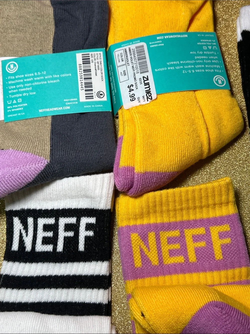 NWT Neff Crew Socks Various Colors